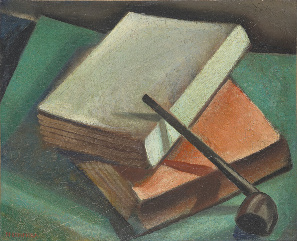 Nature morte aux livres et pipe by Tamara de Lempicka