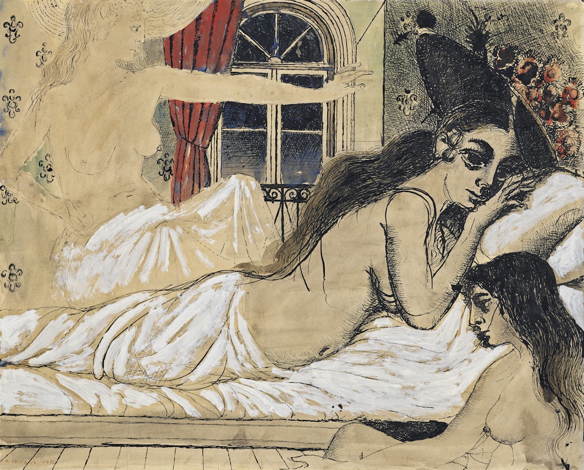 Le Lit by Paul Delvaux