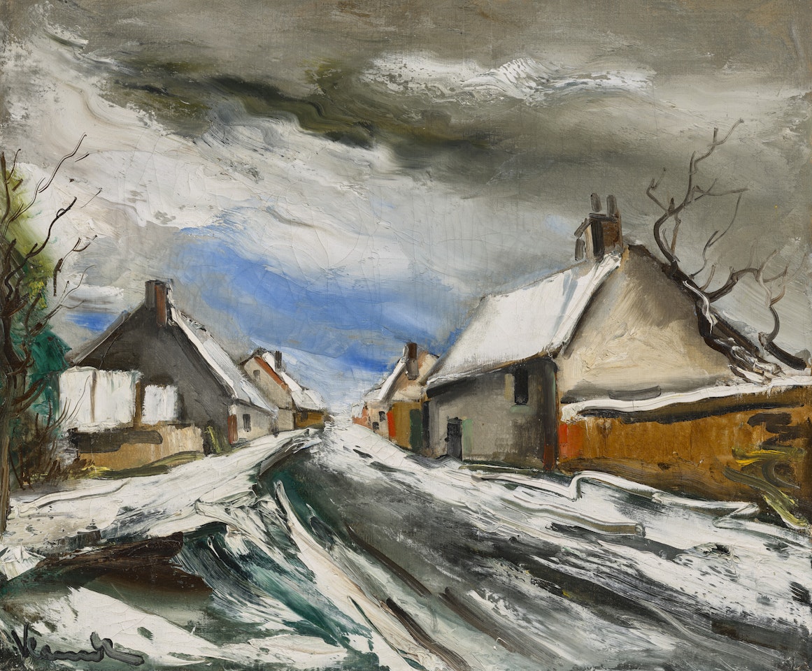 Rue de village sous la neige by Maurice de Vlaminck