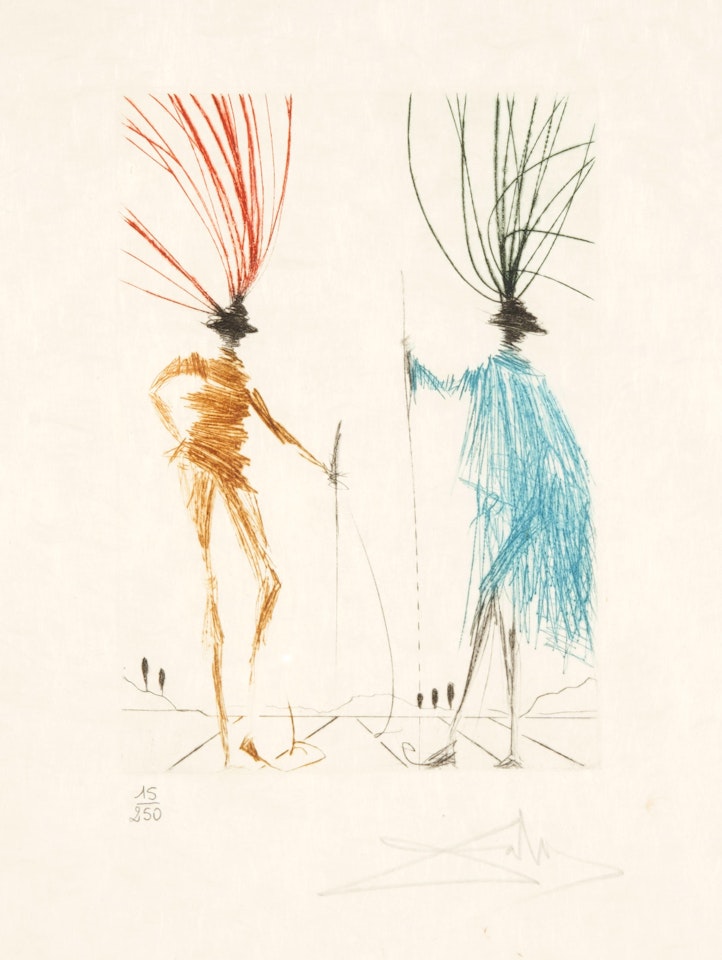 Two Gentlemen of Verona, from the portfolio Much Ado About Shakespeare II (Michler & Löpsinger 405) by Salvador Dali