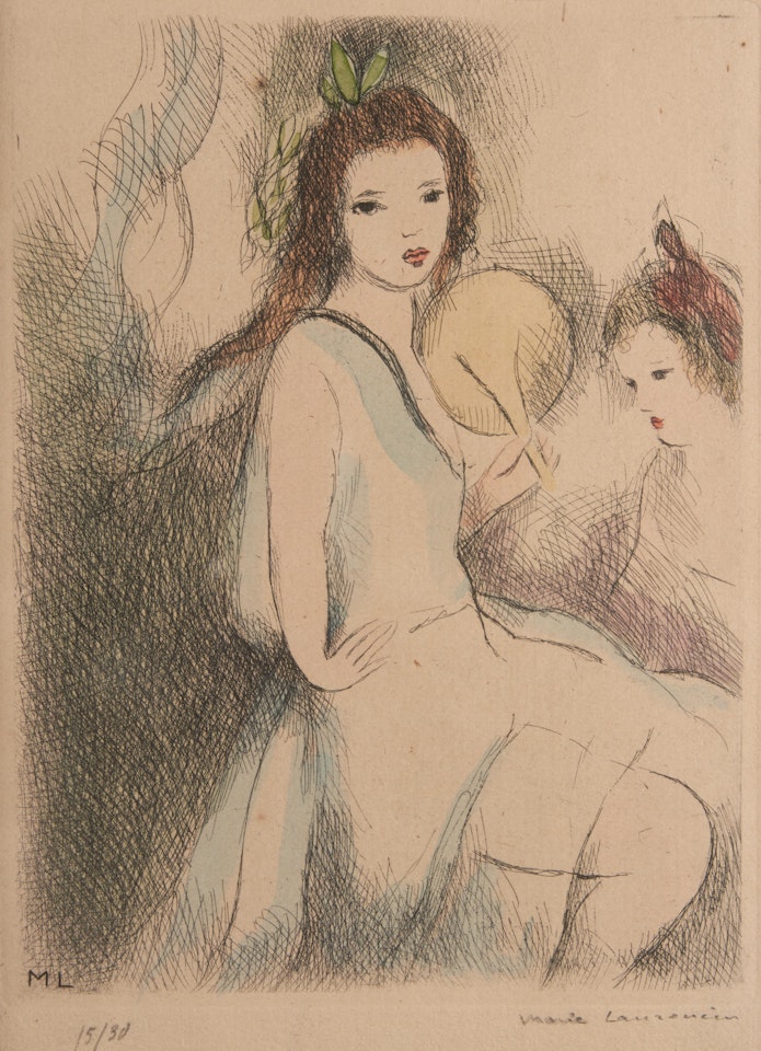 En Sourdine, from the series Fêtes galantes (Marchesseau 218, iii/iii) by Marie Laurencin