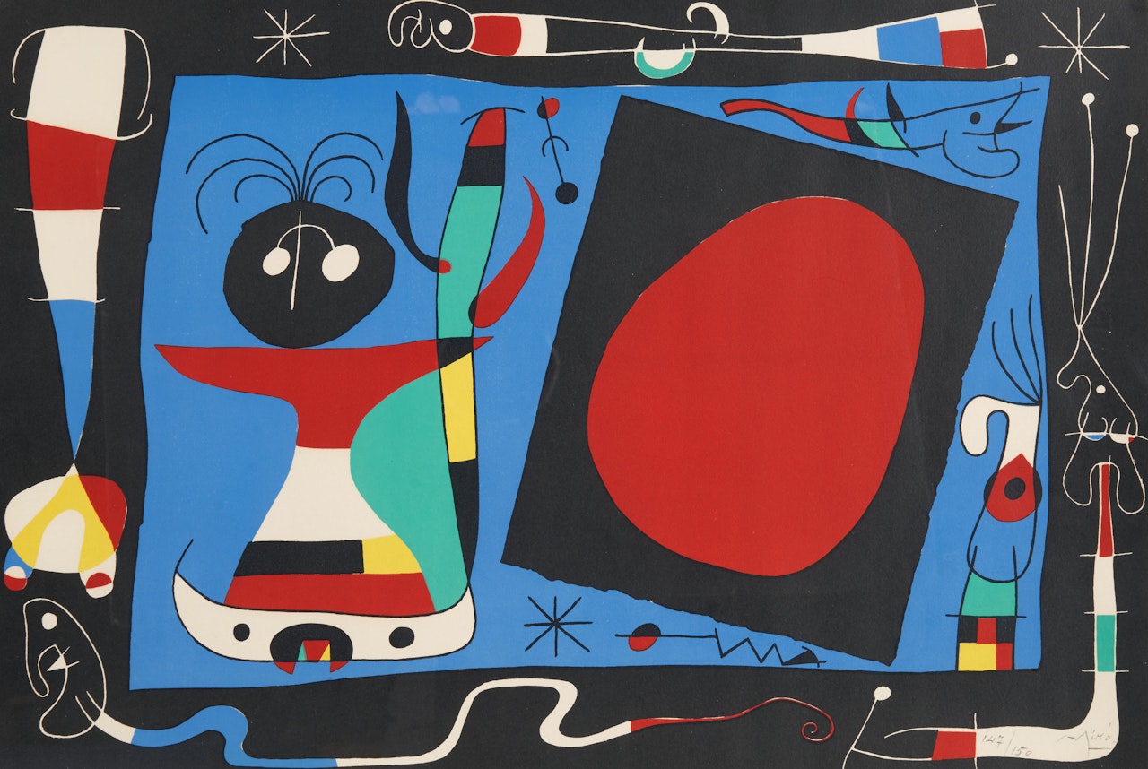 La Femme au miroir (Mourlot 174) by Joan Miró