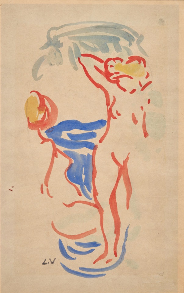 Deux Modeles aux Cheveux Blondes (A Double-sided Work) by Louis Valtat