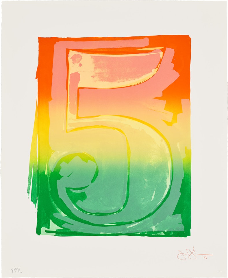 Figure 5, from Color Numerals Series (G. 121, U.L.A.E. 64) by Jasper Johns