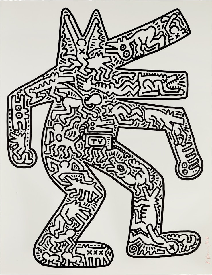 Dog (L. pp. 48-49) by Keith Haring