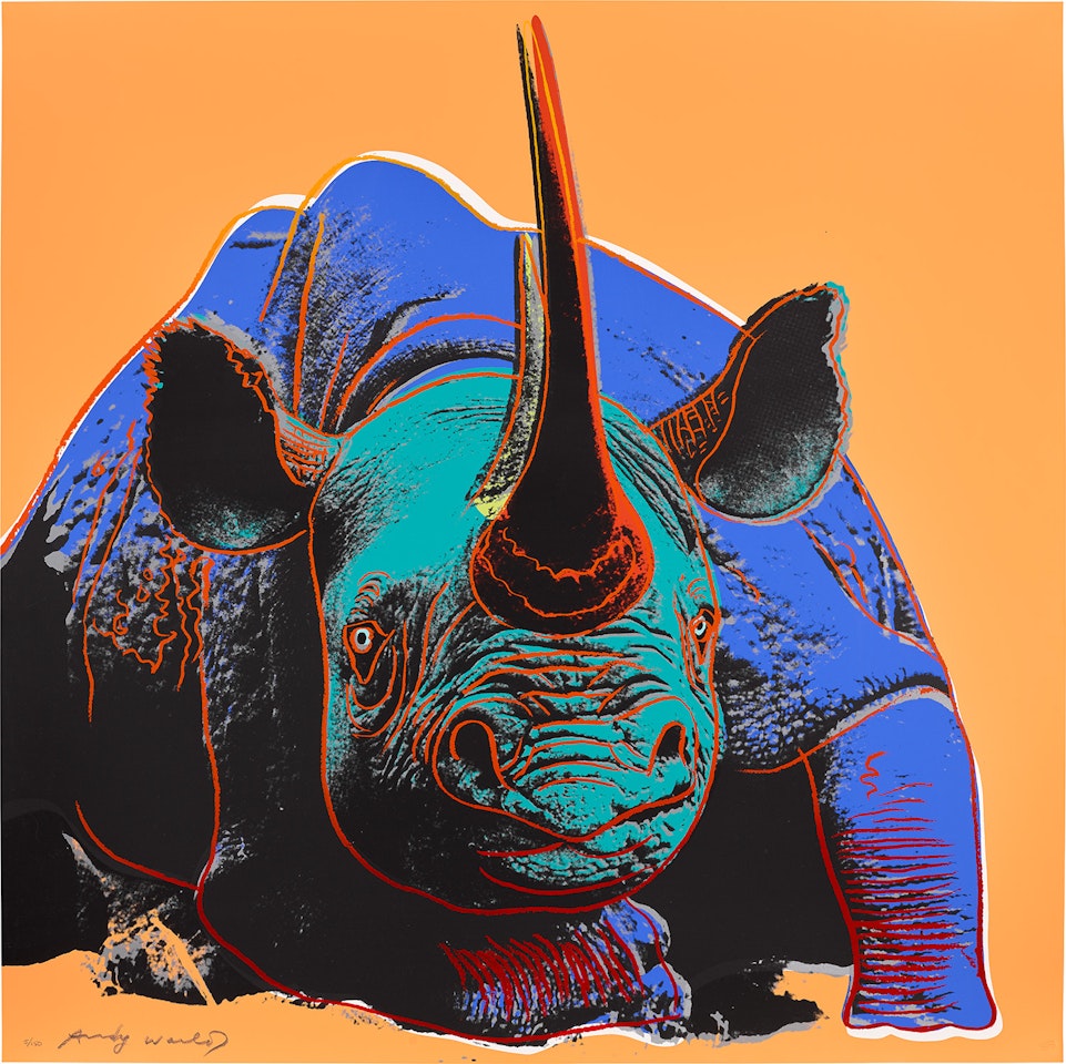 Black Rhinoceros, from Endangered Species (F. & S. 301) by Andy Warhol