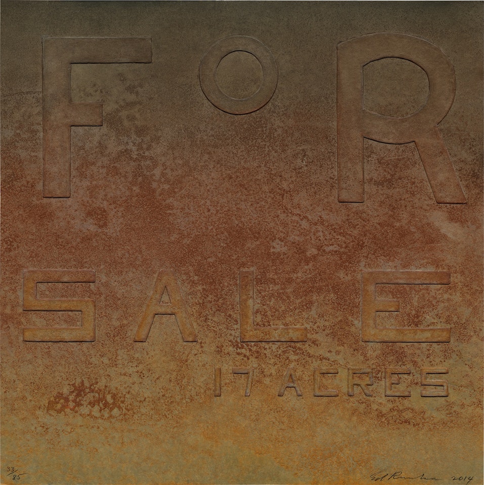 For Sale, from Rusty Signs by Ed Ruscha