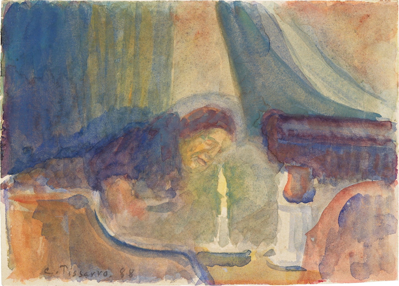 La mère de l"artiste - effet de lumière (Artist"s Mother, Light Effect) by Camille Pissarro