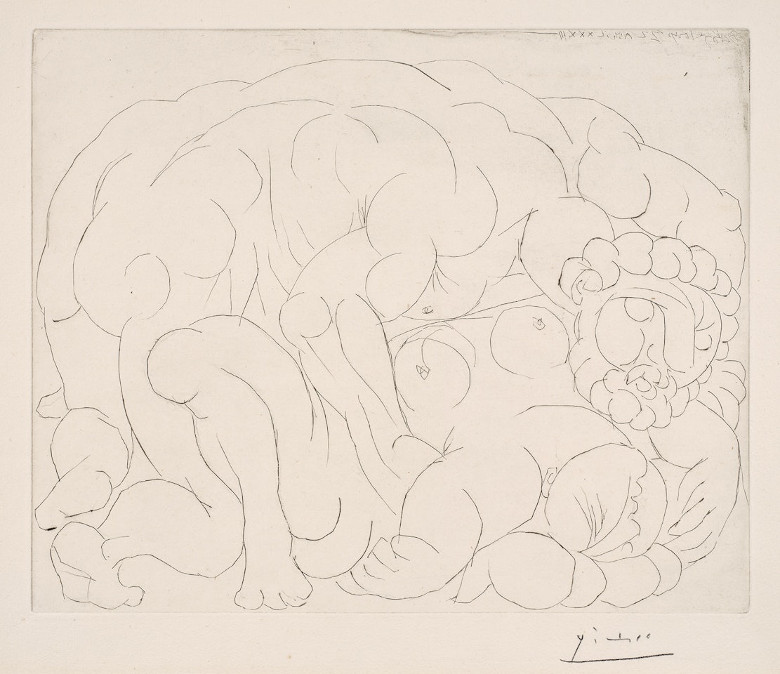 Le Viol II (The Rape II), plate 30 from La Suite Vollard (Bl. 180, Ba. 338) by Pablo Picasso