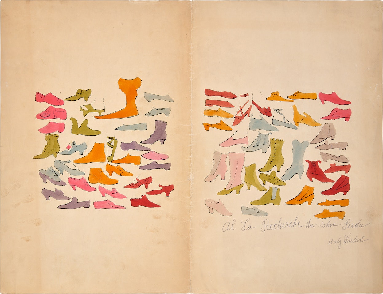 Cover, from À la recherche du shoe perdu (see F. & S. IV.69-84) by Andy Warhol