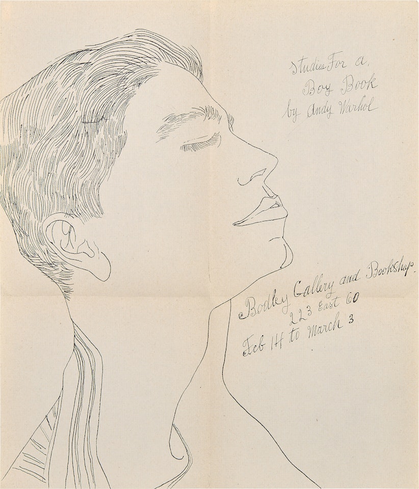 Studies For a Boy Book (Bodley Gallery Announcement) by Andy Warhol