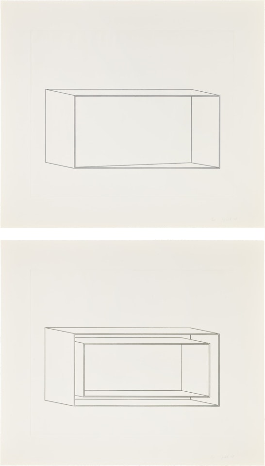 Untitled; and Untitled (S. 112 & 116) by Donald Judd