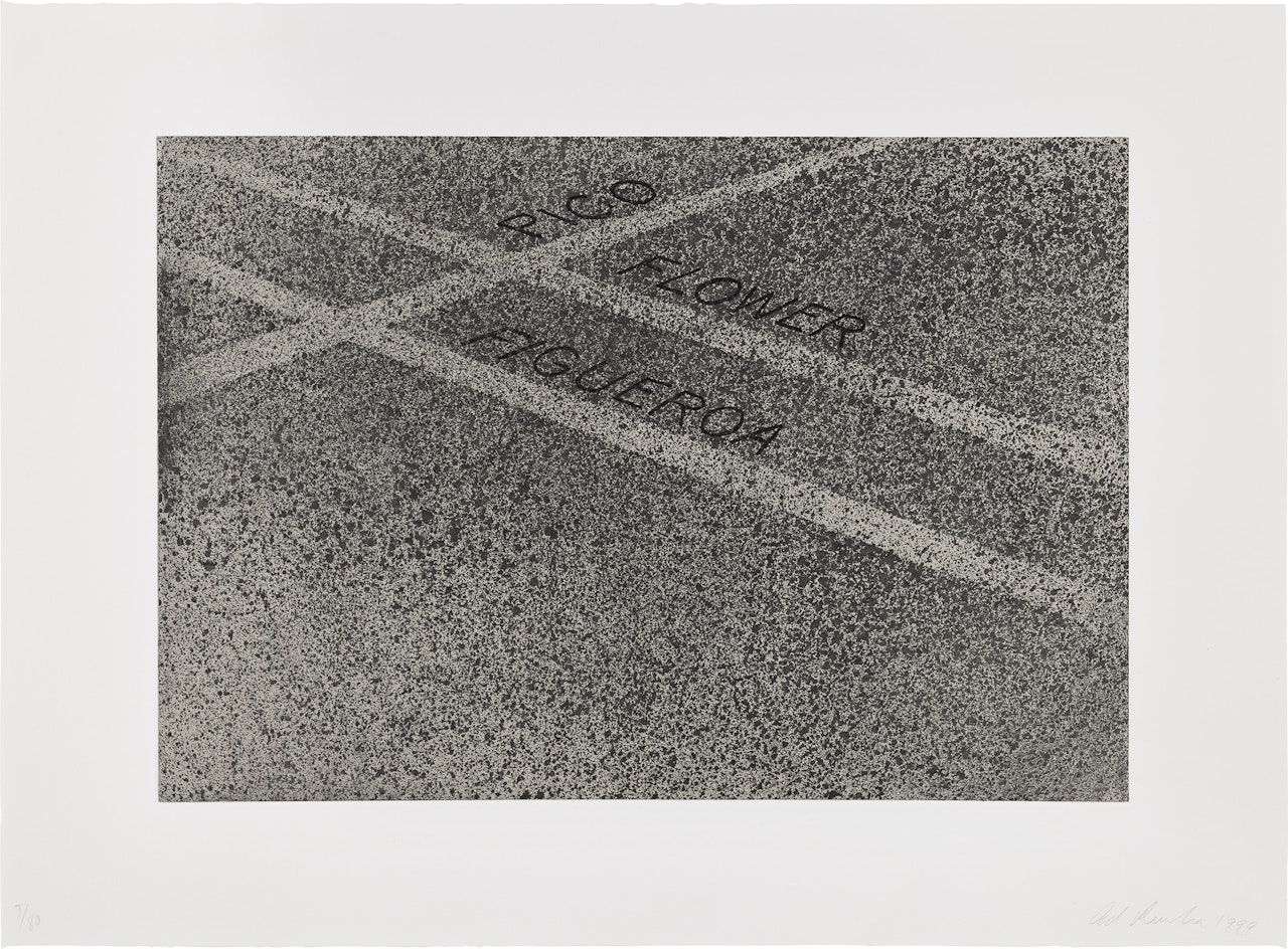Pico, Flower, Figueroa, from The MOCA Portfolio by Ed Ruscha