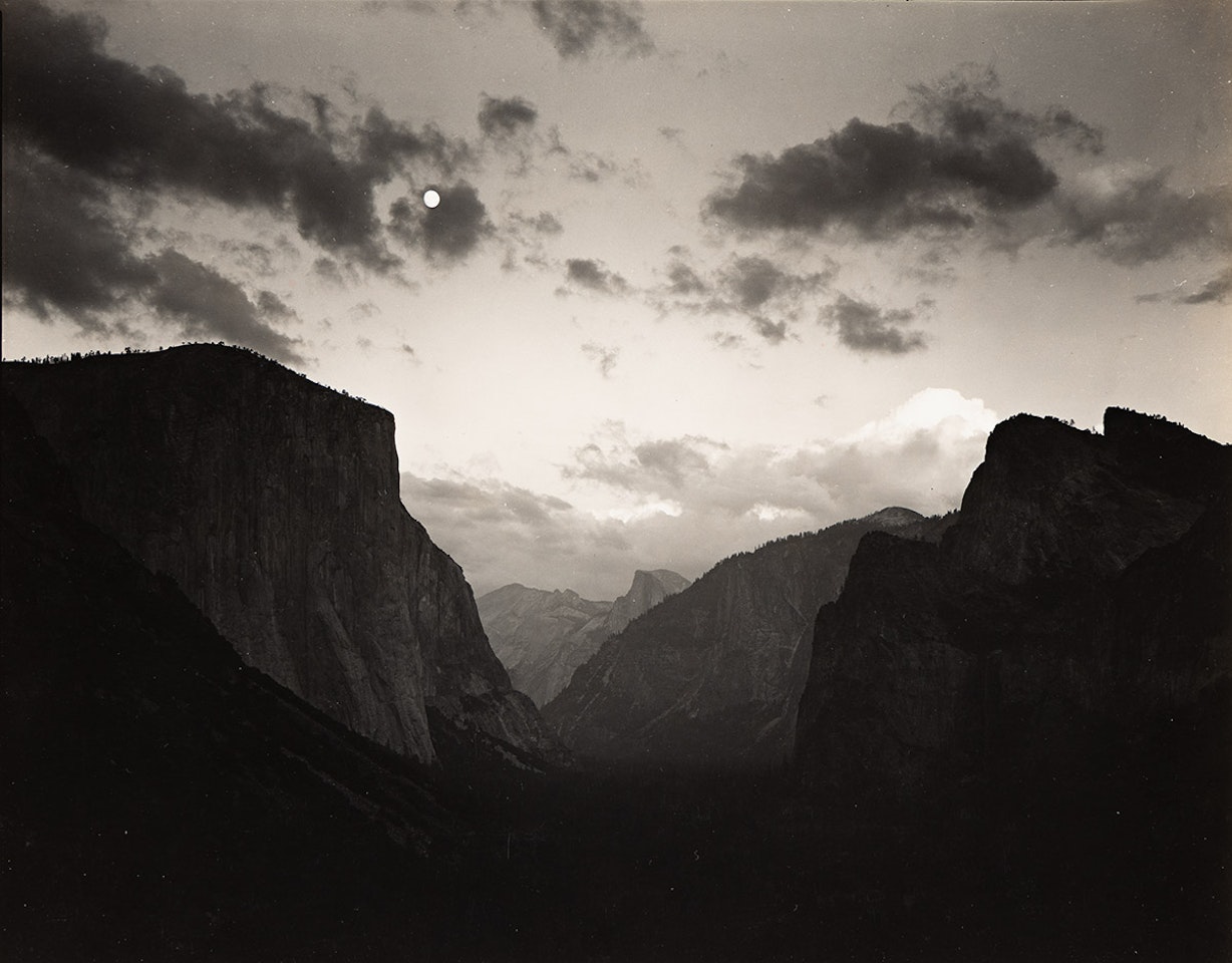 Yosemite Valley Moonrise, California by Ansel Adams