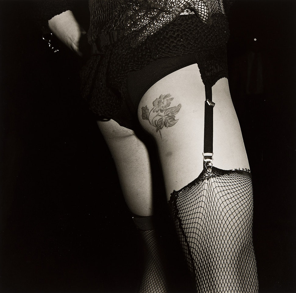 Drag Queen With Tattoo on Thigh (II), Halloween by Peter Hujar