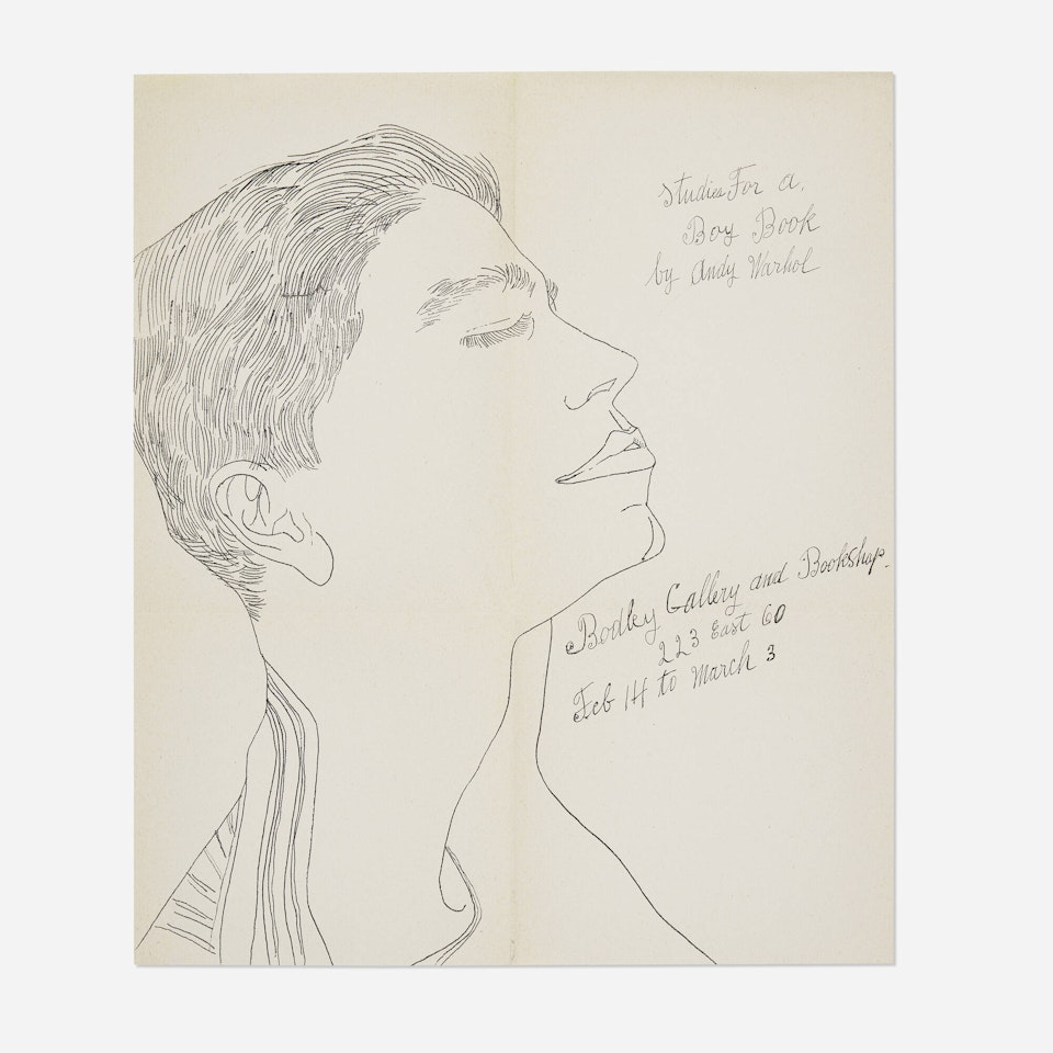 Studies for a Boy Book (Bodley Gallery Announcement) by Andy Warhol