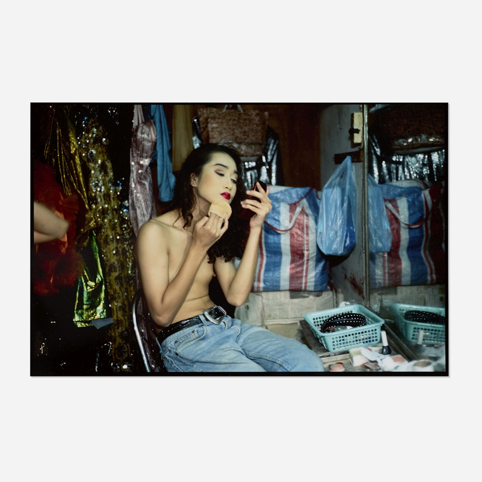 Yogo putting on powder, Bangkok by Nan Goldin