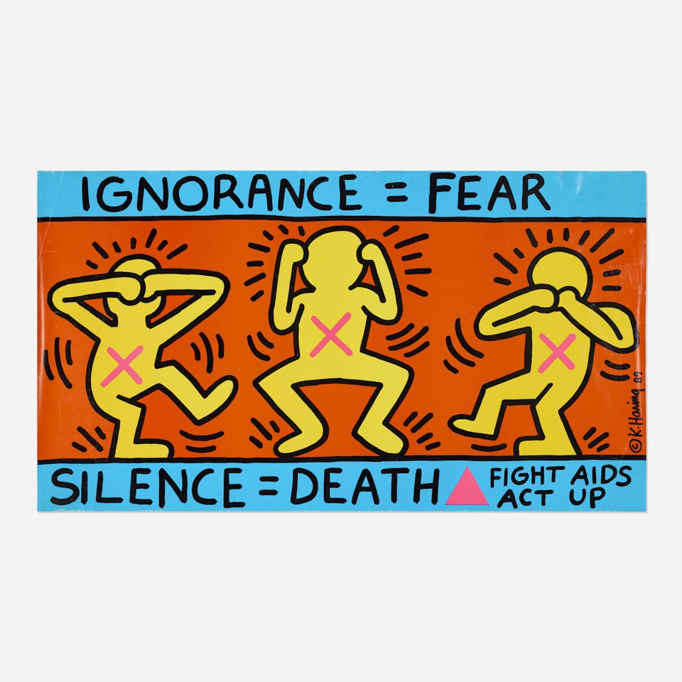 Ignorance = Fear / Silence = Death poster by Keith Haring