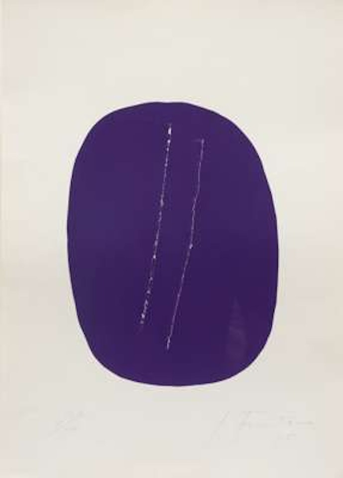 Concetto Spaziale (Ovale violet avec fente) (Space Concept Purple Oval with Incision) by Lucio Fontana