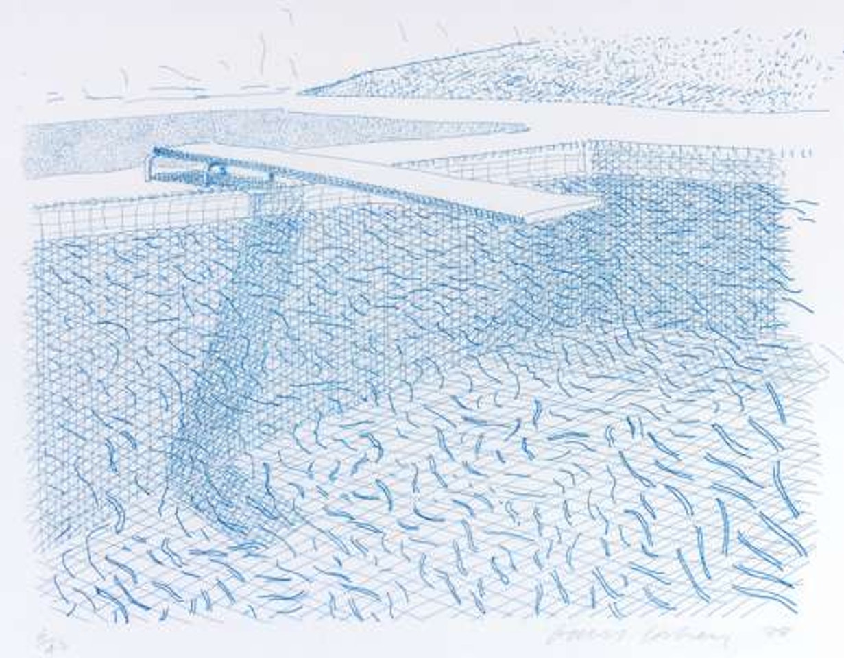 Lithographic Water Made of Lines by David Hockney