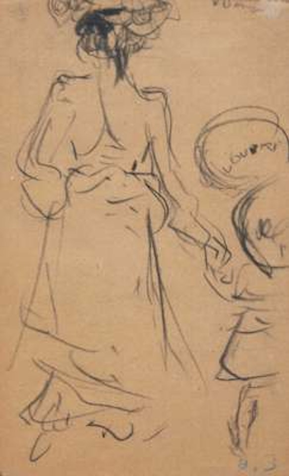 Mother and child taking a stroll by Kees van Dongen