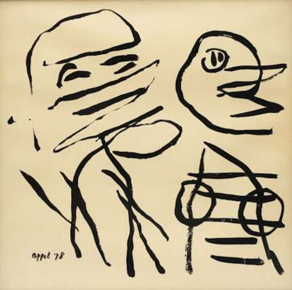 Twee figuren (Two figures) by Karel Appel