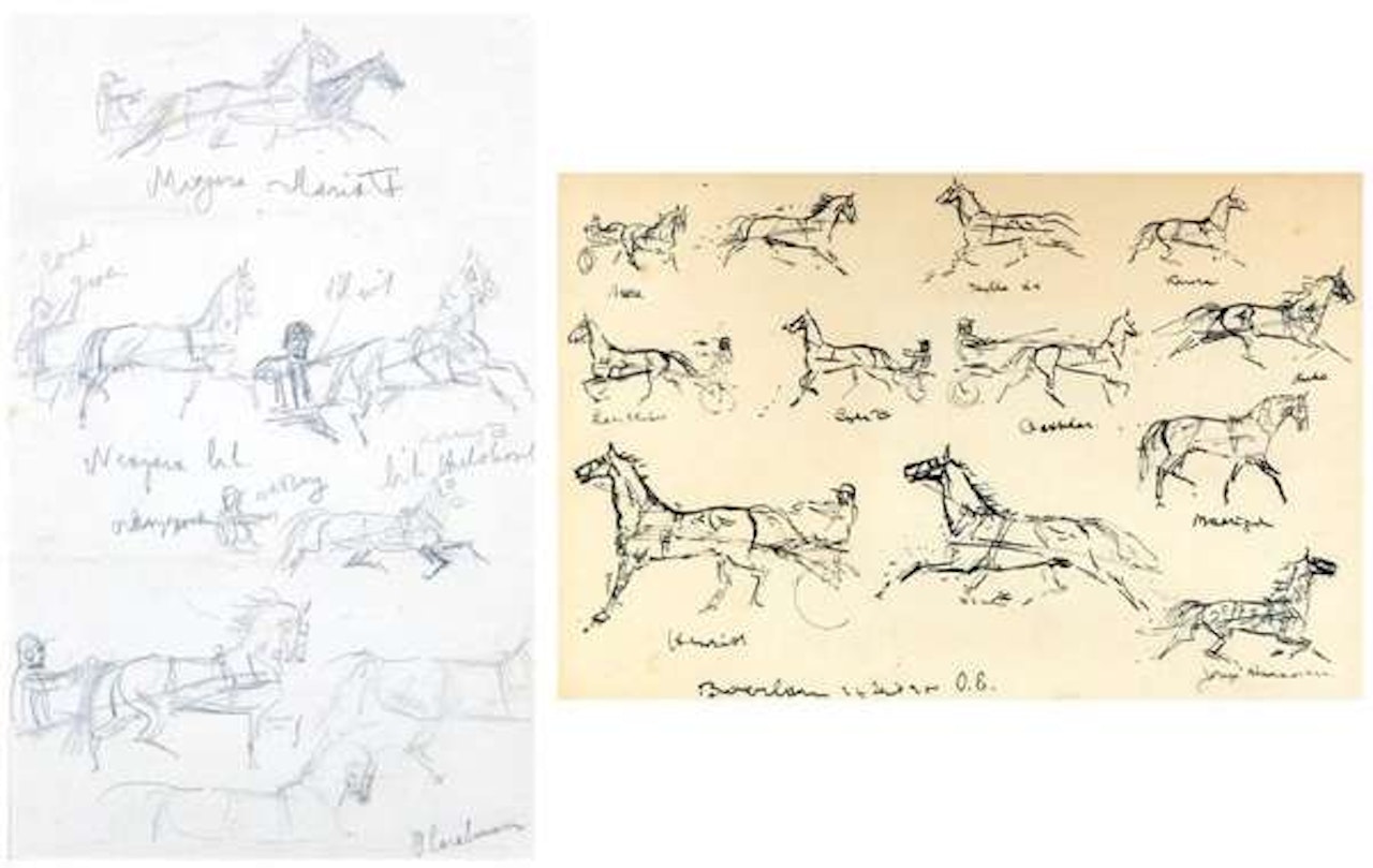 Sketches for a harness race by Otto Eerelman