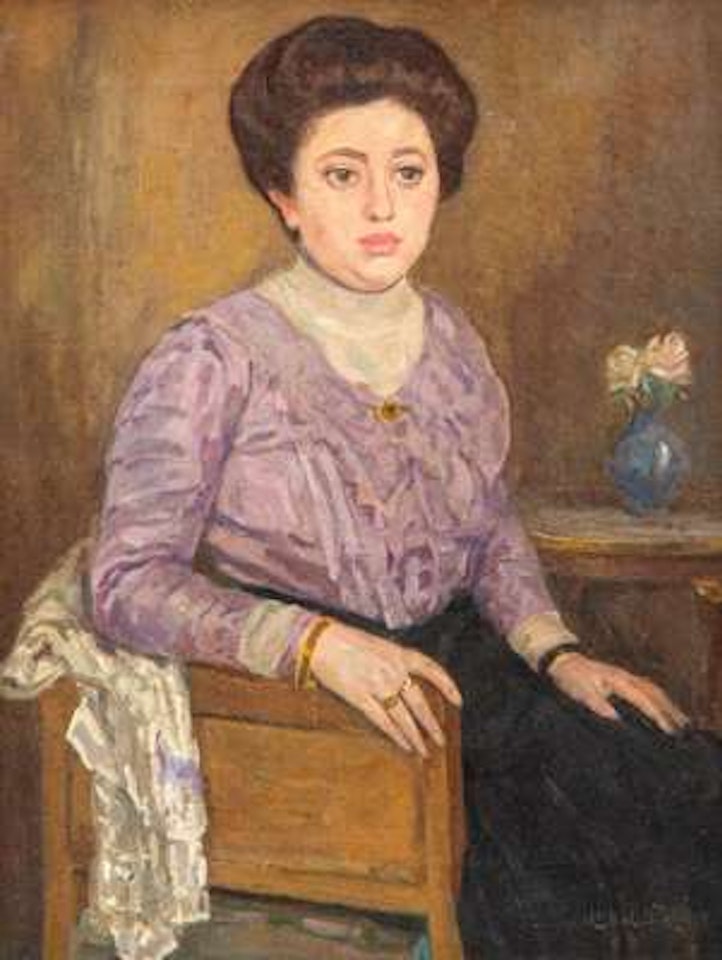 A portrait of Maria Johanna Everdina Boendermaker-Schoenmakers (1882-1957) by Leo Gestel