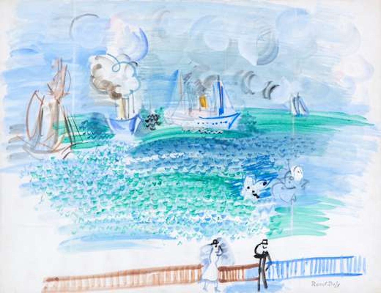 Marine au Havre by Raoul Dufy