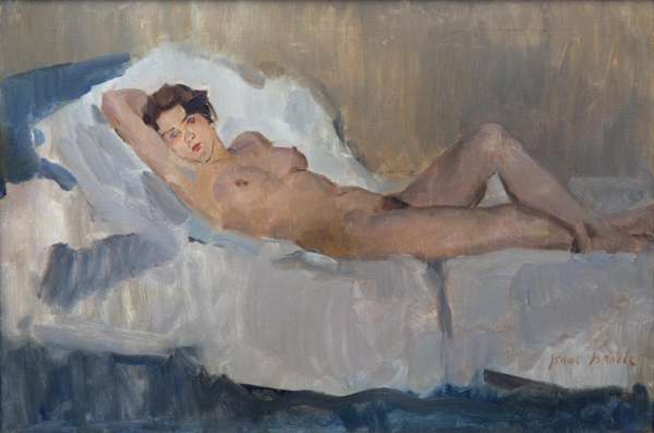 A reclining nude by Isaac Israels