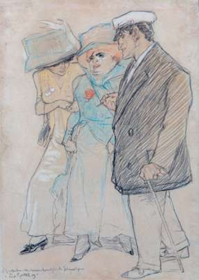 "Amsterdamsche Amerikaantjes te Scheveningen" by Leo Gestel