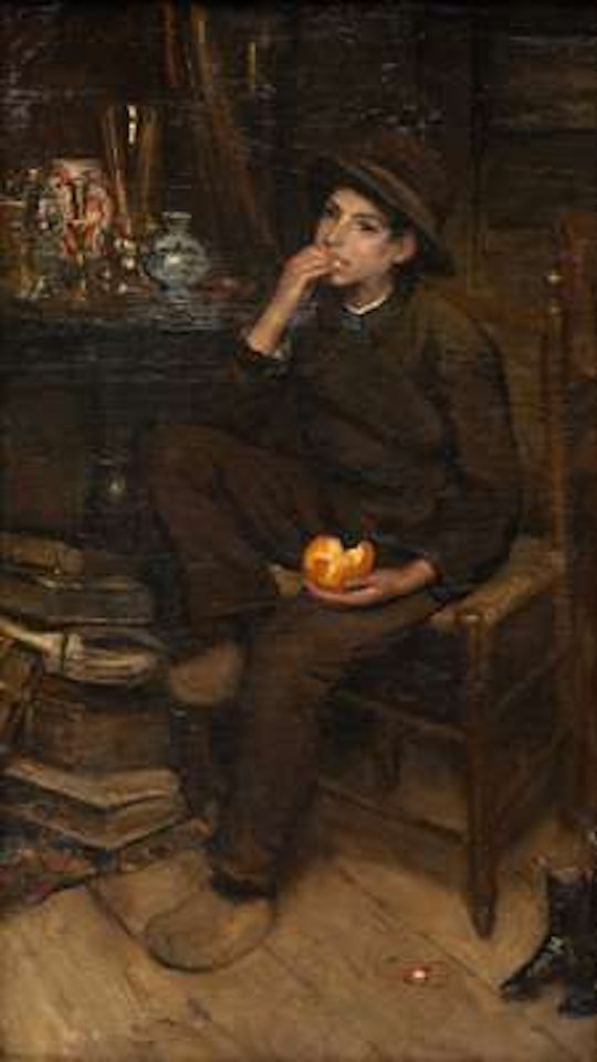The orange eater by Dutch School