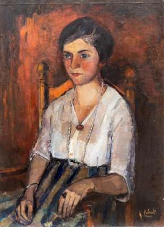 A portrait of an elegant woman by Arnout Colnot
