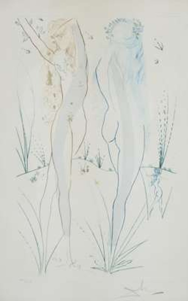 Return de la Sulamite from the series; "Cantique de Cantique" by Salvador Dali