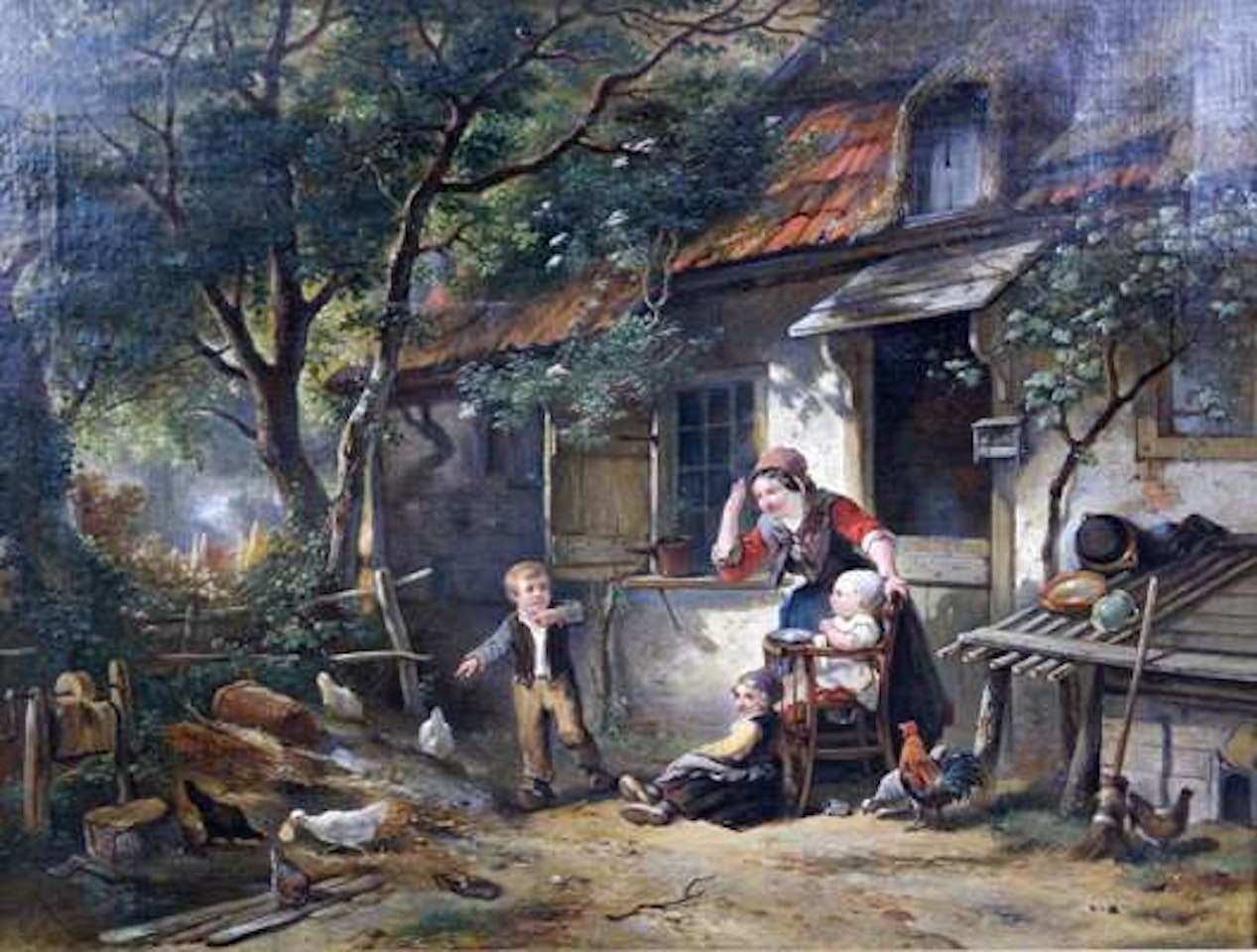 The winged thief by Dutch School