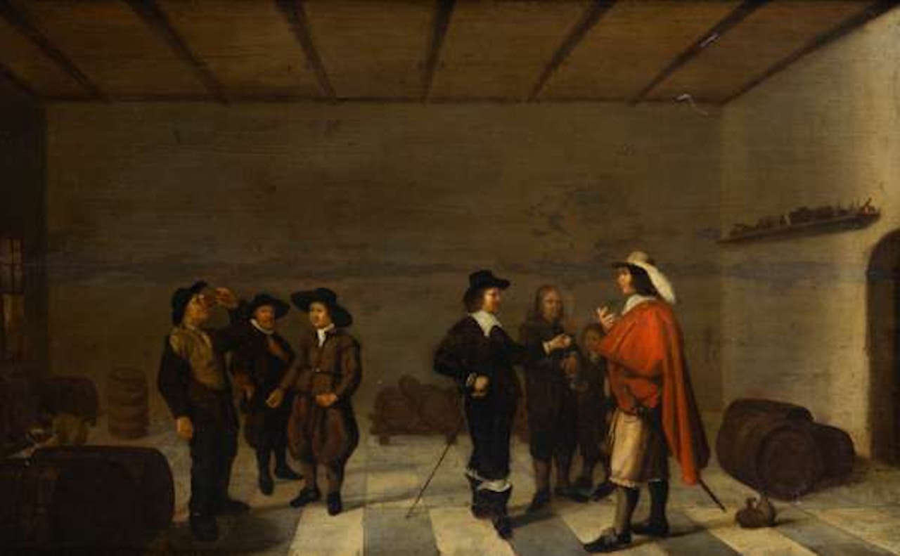 The wine merchants by Dutch School