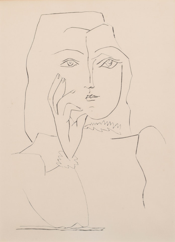 Femme en Buste, Une Main au Visage. Souvenir de Dora Maar by Pablo Picasso