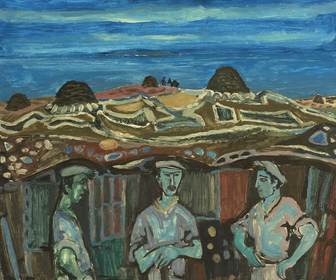 Three Men in a Bog by Gerard Dillon