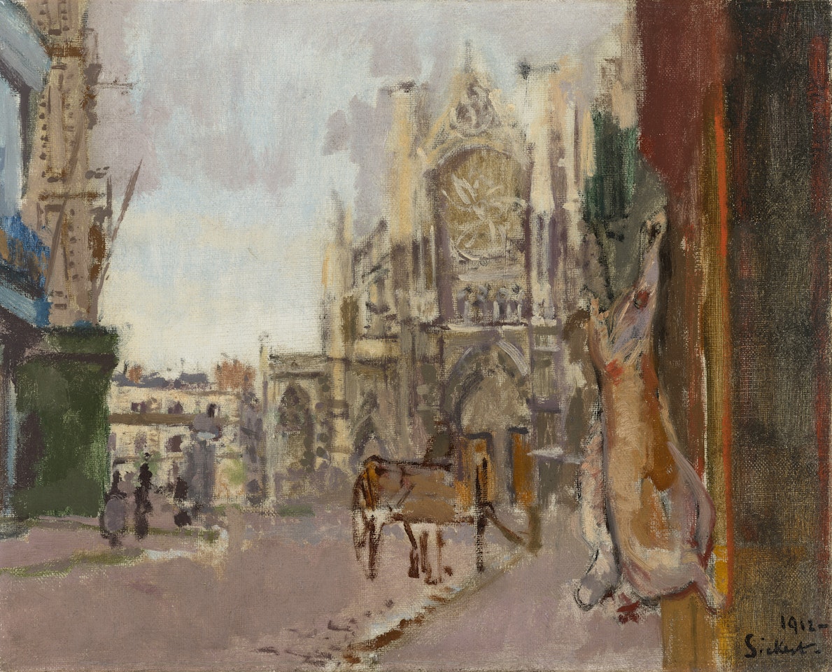 Saint Jacques with a Butcher"s Shop by Walter Richard Sickert