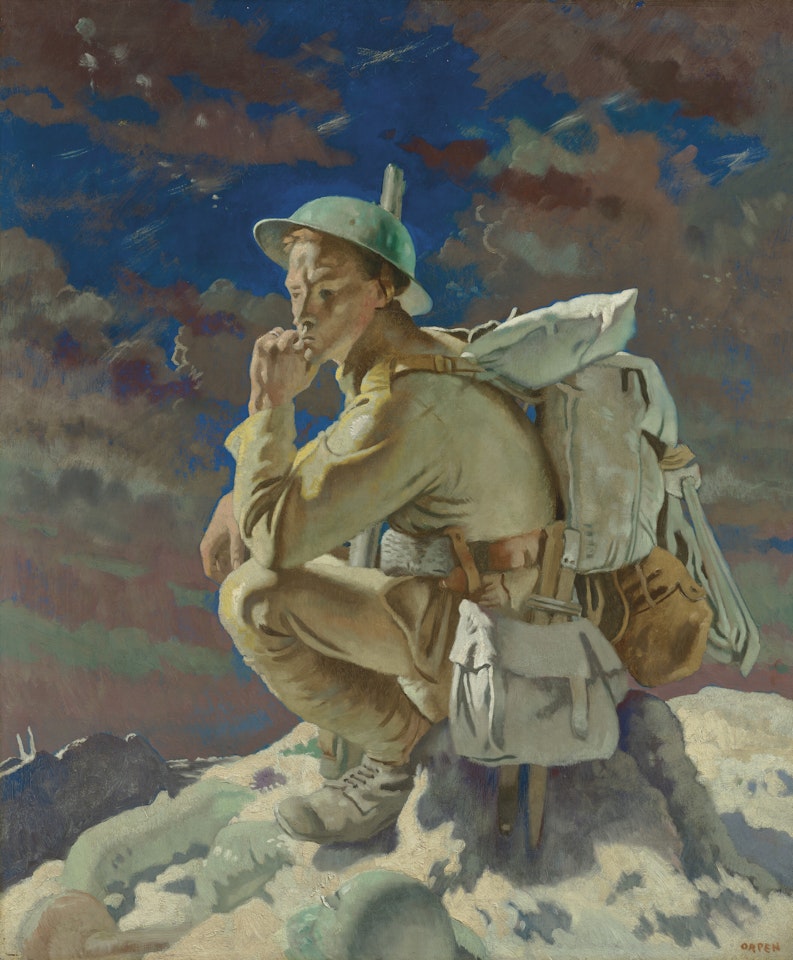 The Thinker on the Butte de Warlencourt by William Orpen