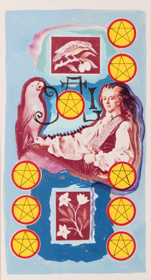 Neuf de Pentacles, Arcane Mineur (Projet pour Le Jeu de Cartes Le Tarot Universel de Salvador Dalí) by Salvador Dali