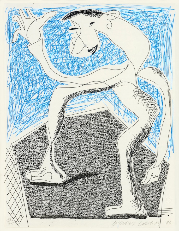 Waving, April 1986 (M.C.A.T. 301) by David Hockney