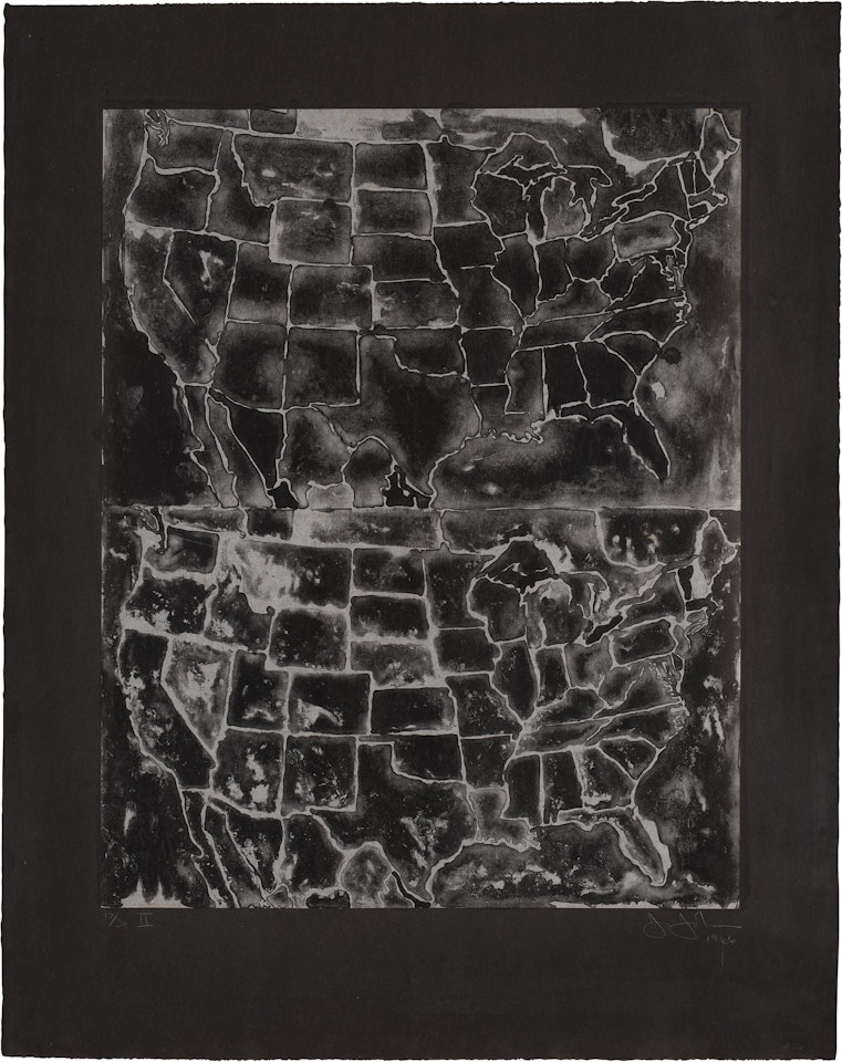 Two Maps II (ULAE 26) by Jasper Johns