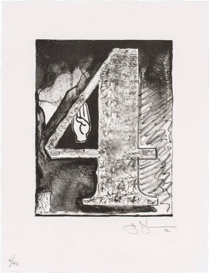 Figure 4, from 0-9 by Jasper Johns