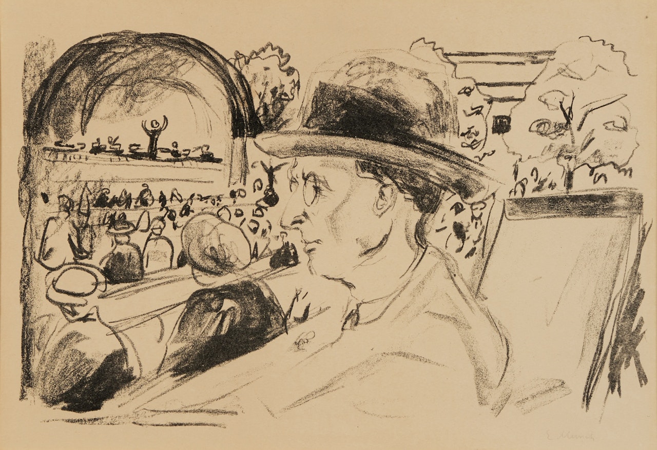 Delius in Wiesbaden (Schiefler 498; Woll 671) by Edvard Munch