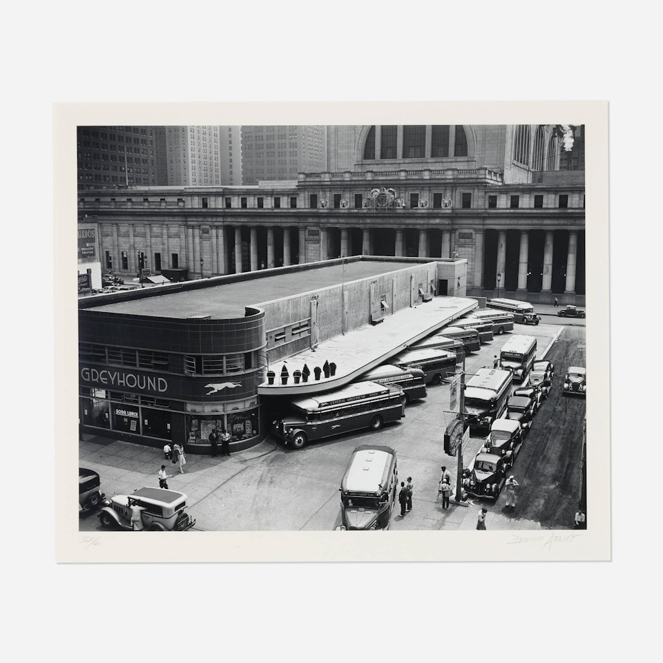 Greyhound Bus Terminal (from the Retrospective Portfolio) by Berenice Abbott