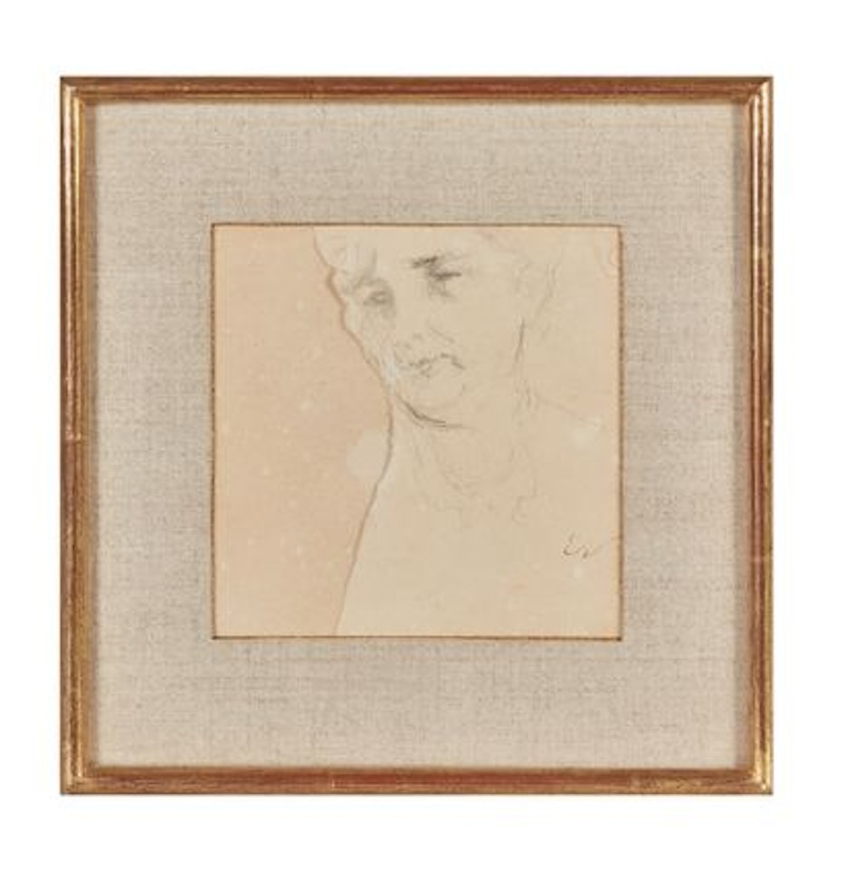Study for the portrait of Mr. and Mrs. B. The face of Mrs. B. by Édouard Vuillard