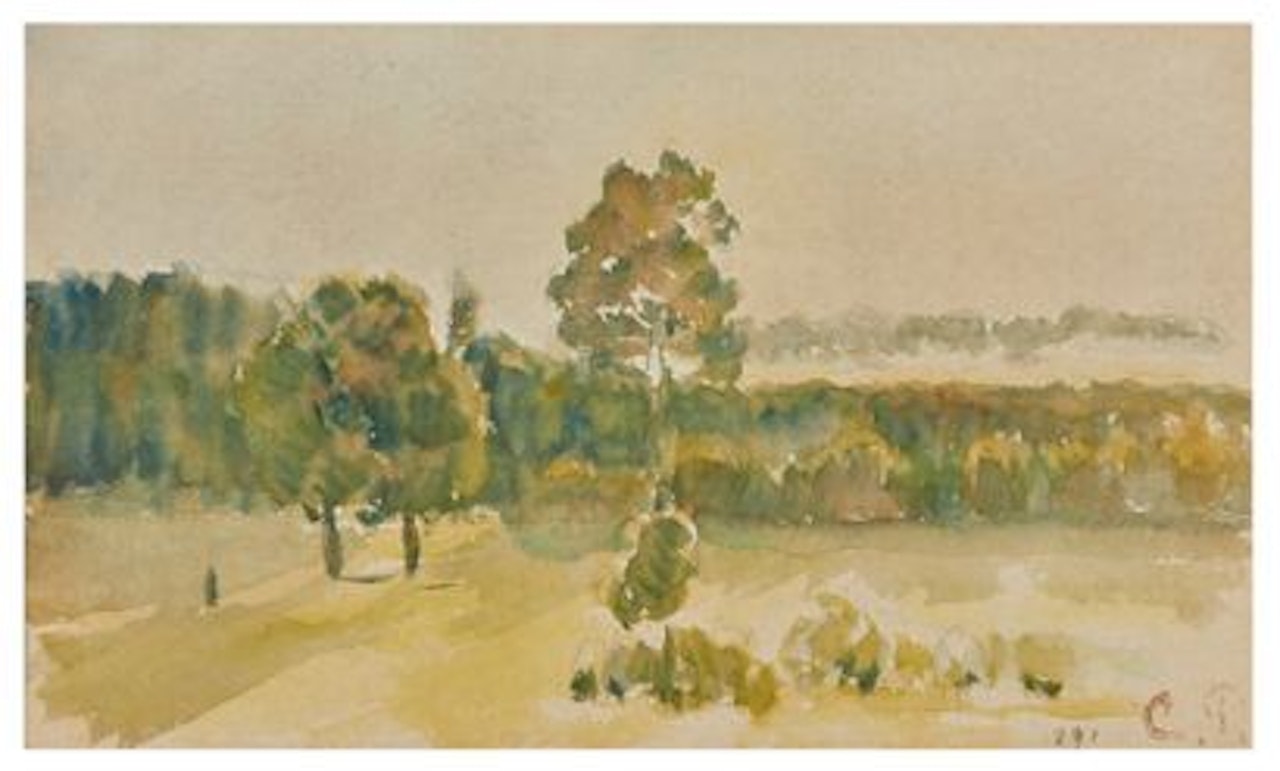 Landscape at Eragny by Camille Pissarro