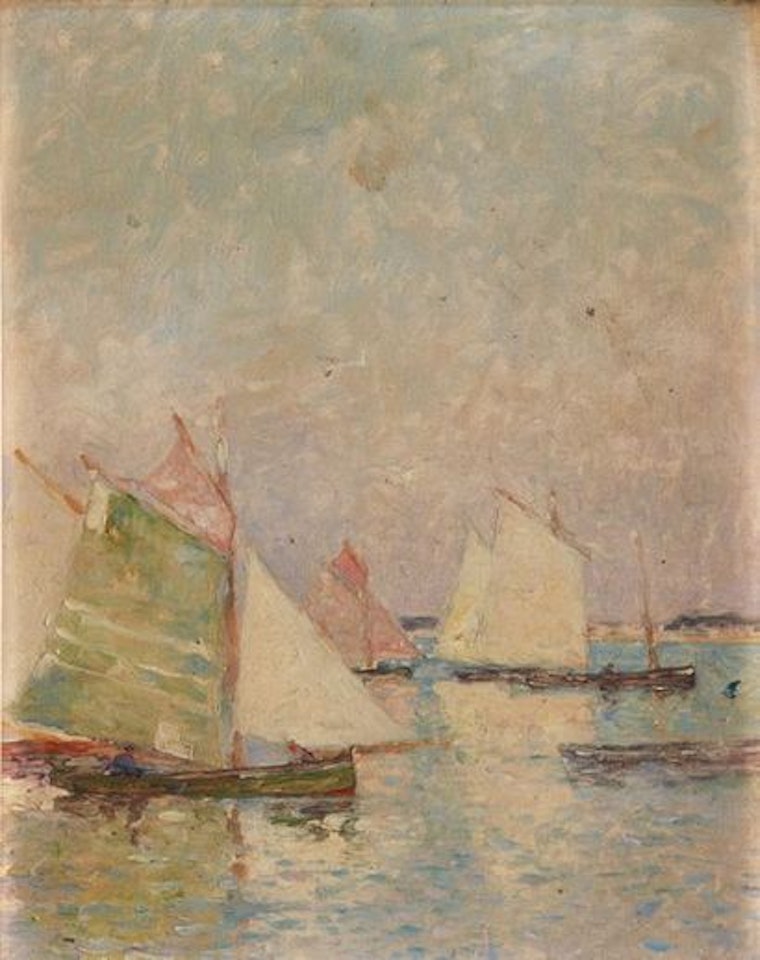 Fishing boats in Le Croisic. by Ferdinand du Puigaudeau