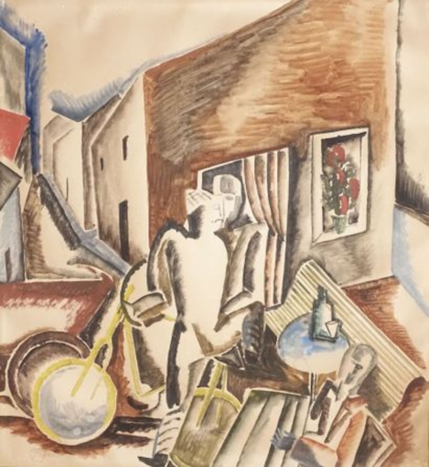 At the café by Ossip Zadkine
